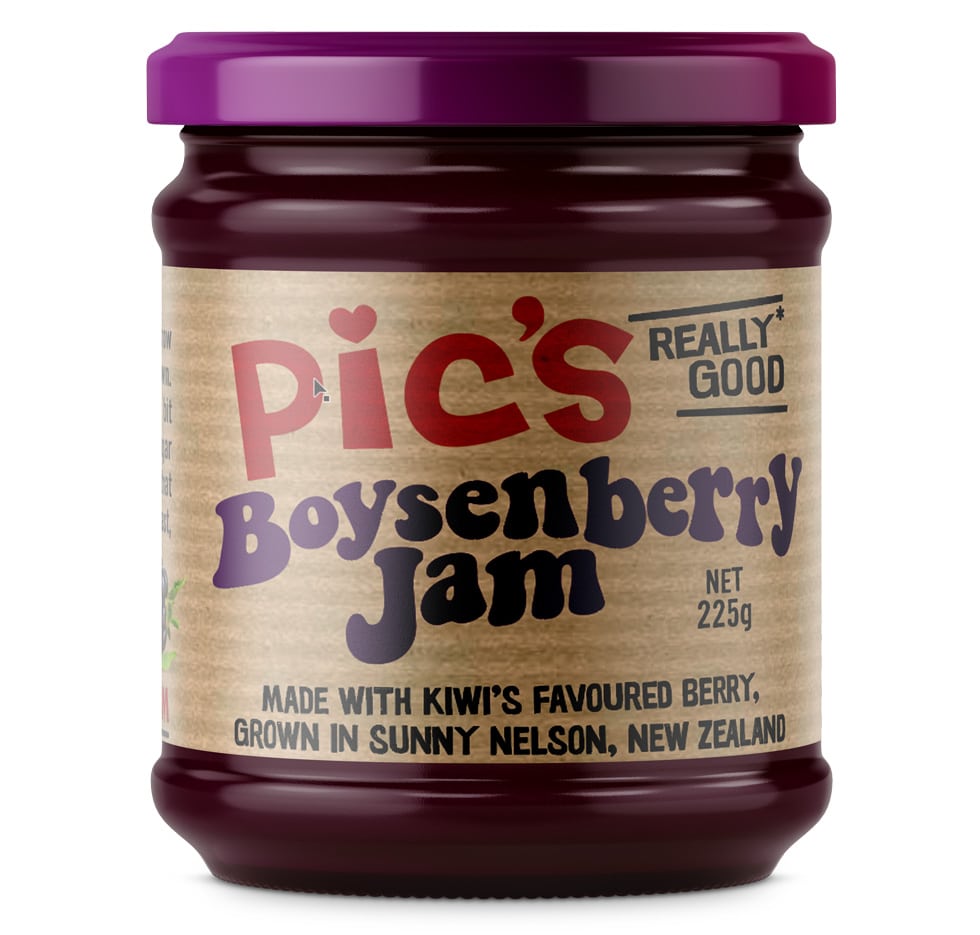 Pics boysenberry jam label design