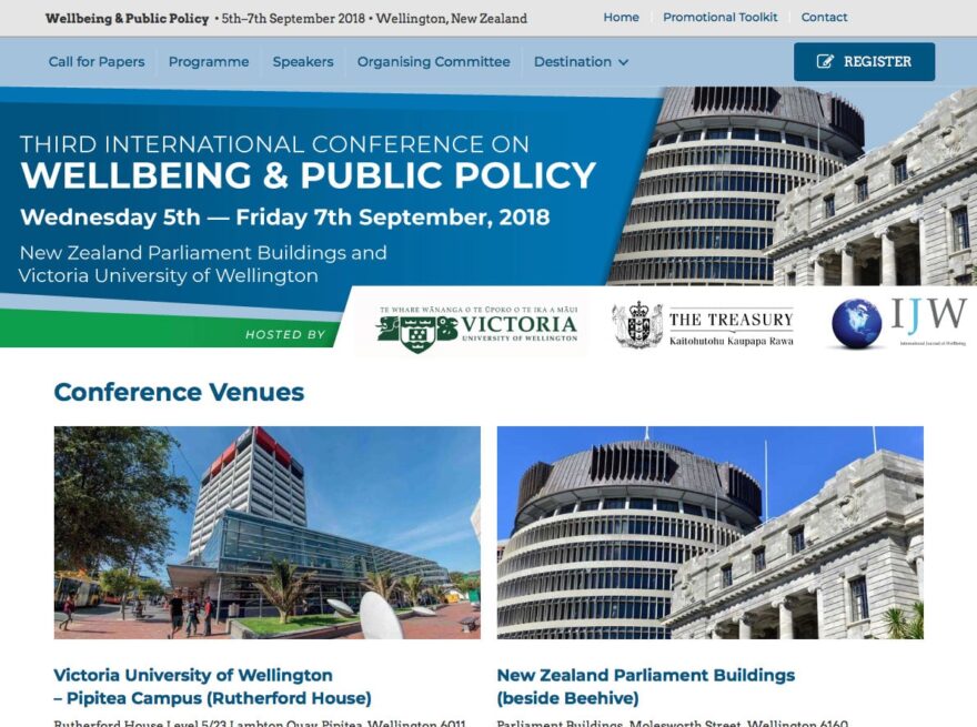 Wellington conference website design