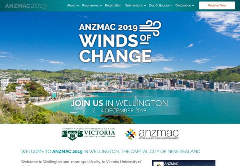 ANZMAC 2019 conference site design