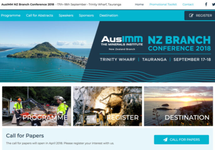 AusIMM conference website design