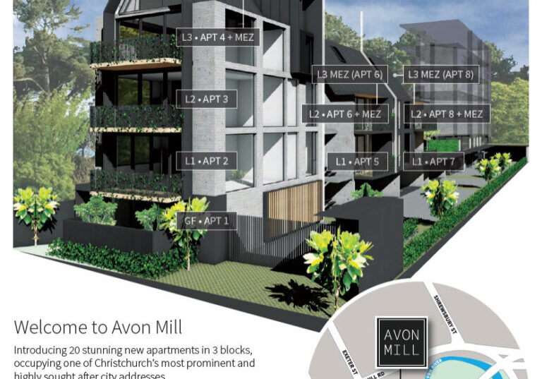 Avon Mill apartments branding and design