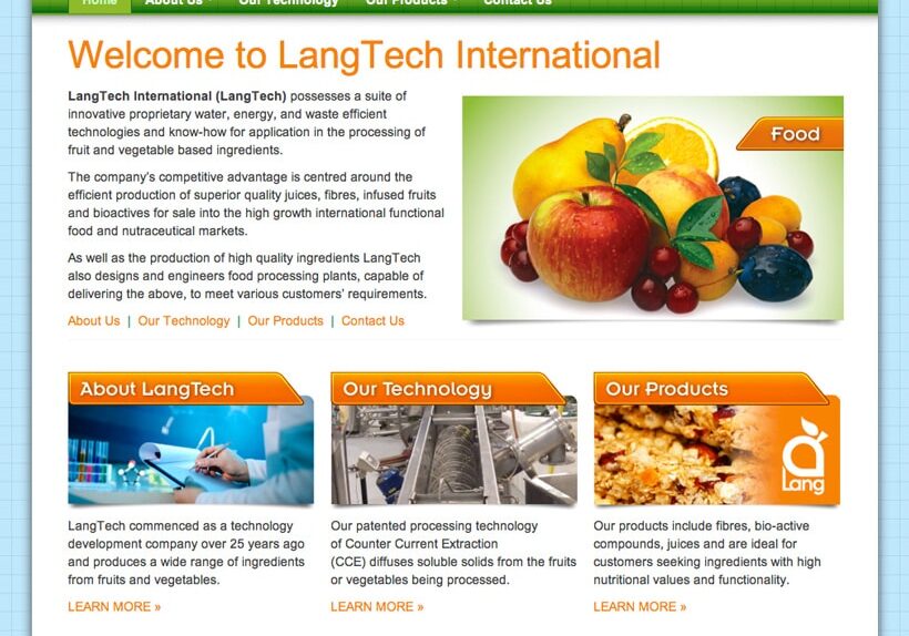 food industry wordpress website