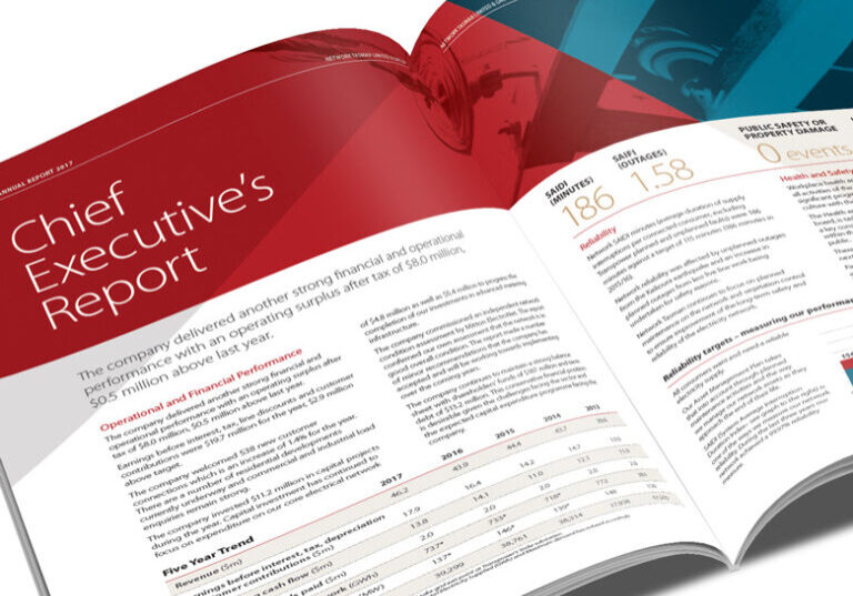 Network Tasman annual report graphic design