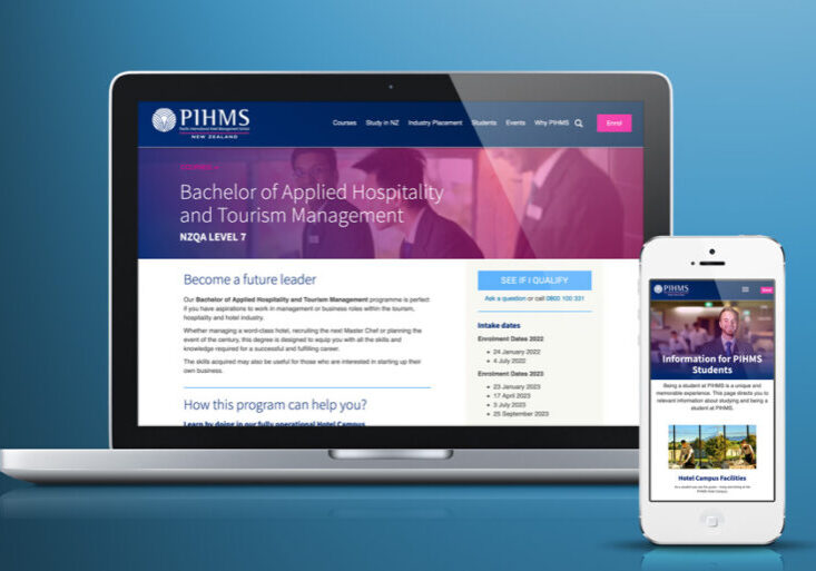 nz private tertiary education website design