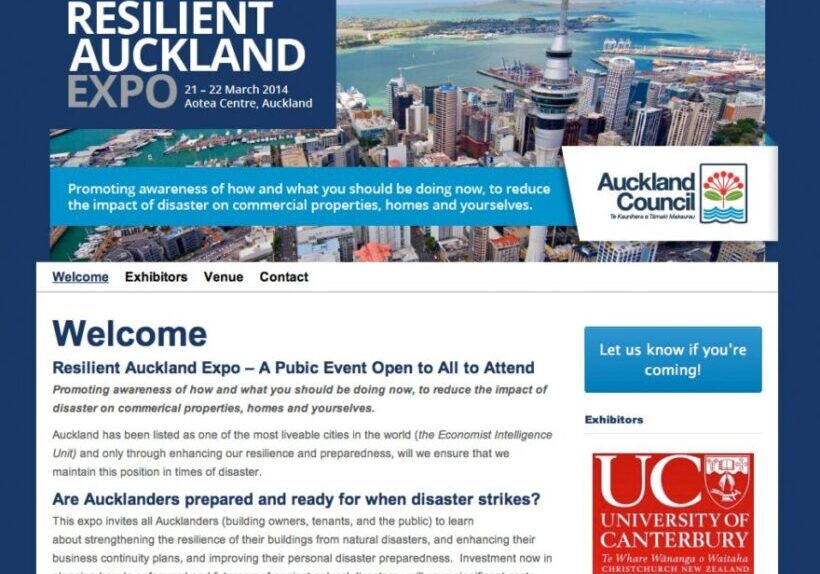 Auckland Expo website design