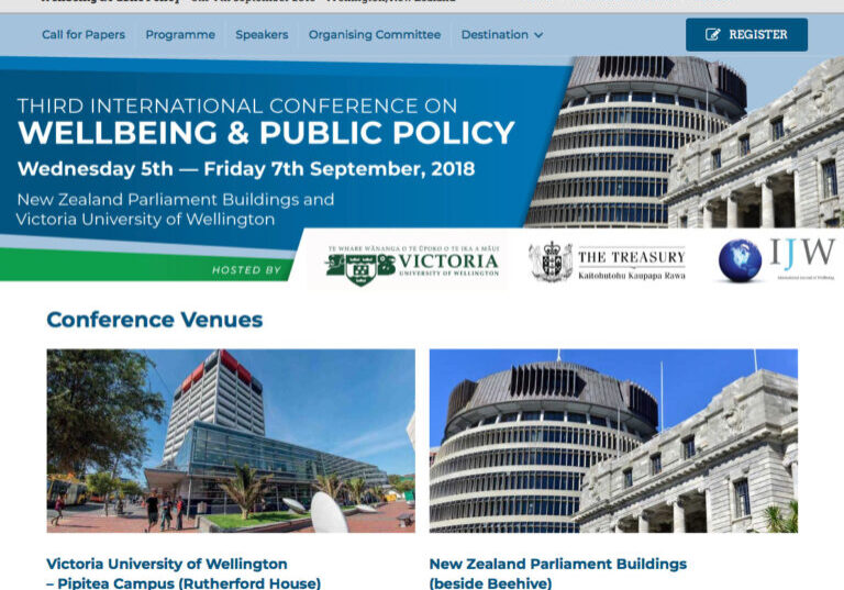 Wellington conference website design